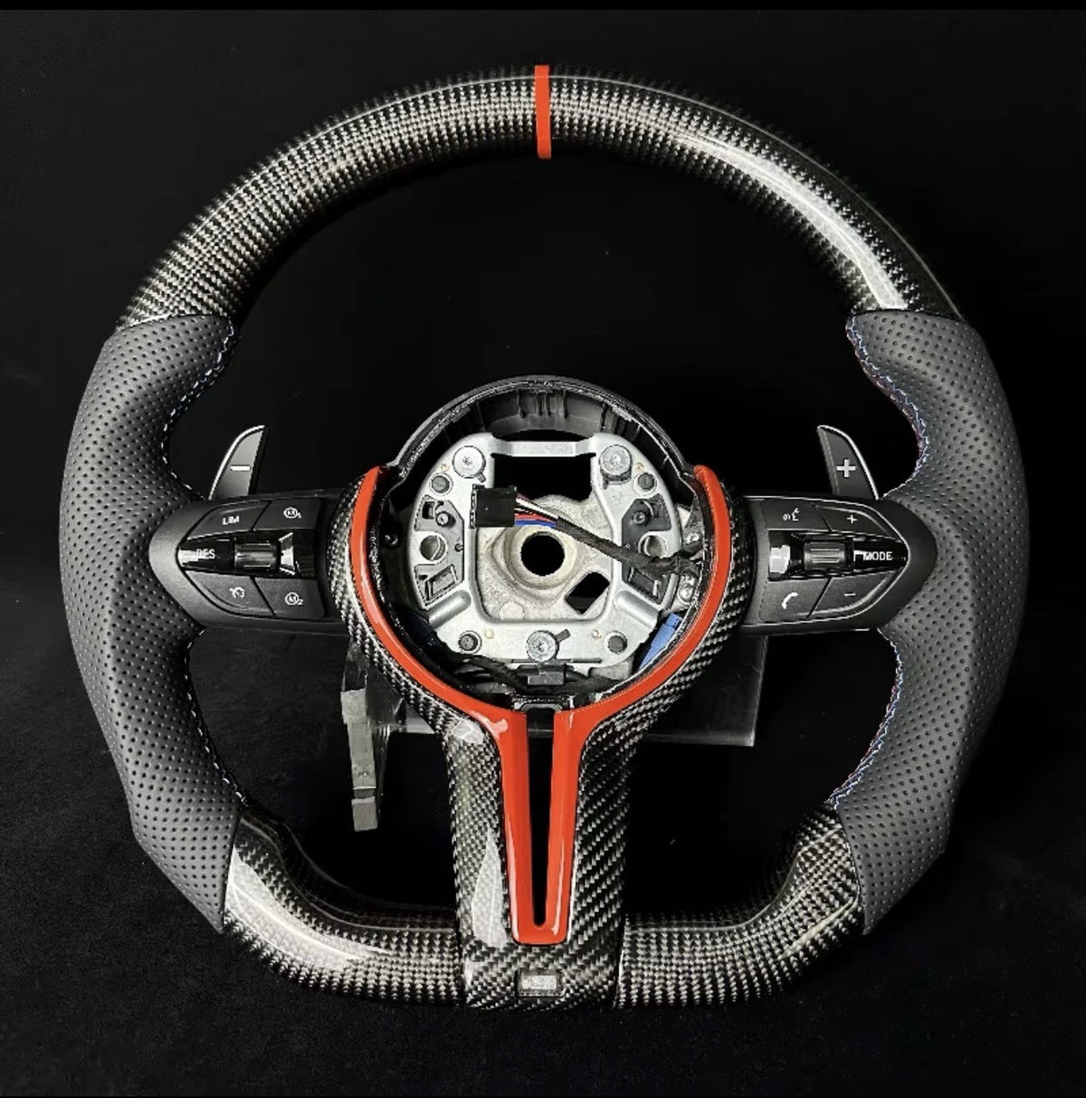 BMW M Performance carbon steering wheel paddle shifters
