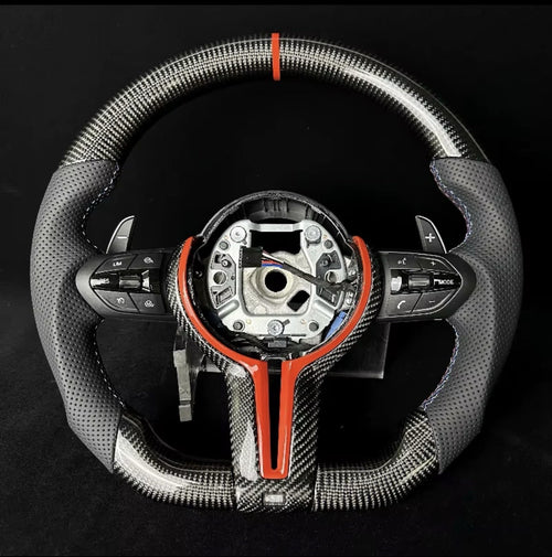 BMW M Performance carbon steering wheel paddle shifters