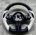 BMW F8X forged carbon steering wheel blue accent
